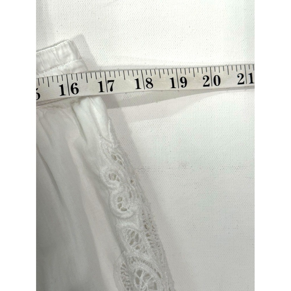 Lauren Ralph Lauren White Lace-Trim Spaghetti Strap Skirt - Picture 7 of 8